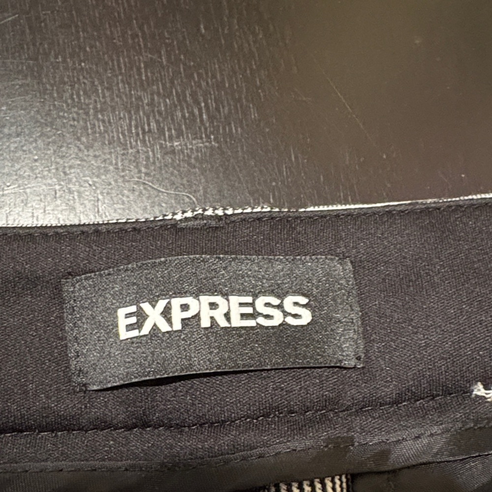 Express Columnist Ankle Midrise Stretch Checker Pant Size 4 - Picture 6 of 9